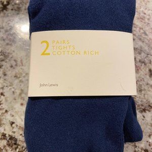 Cotton John Lewis Navy Tights